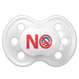 NObama Anti Obama Sign Baby Pacifier