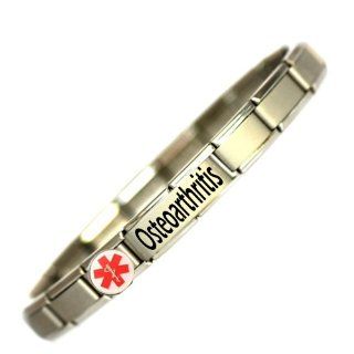 JSC Medical Magnetic Osteoarthritis Medical Id Alert Bracelet Stainless Steel One Size Fits All Totally Adjustable Jewelry
