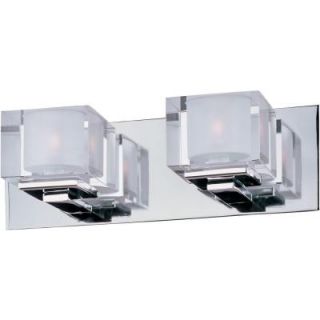 Illumine Infinite 2 Light Polished Chrome Bath Vanity with Clear Glass Shade HD MA41834007