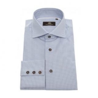 Circle of Gentlemen Men's Mateo Gingham Shirt UK 17.5 Blue at  Mens Clothing store Dress Shirts