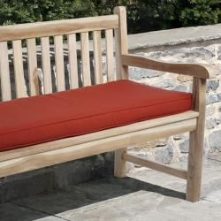 Clara 48 inch Outdoor Red Bench Cushion Made with Sunbrella Fabric Outdoor Cushions & Pillows
