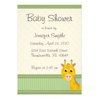 Giraffe Baby Shower Invitations