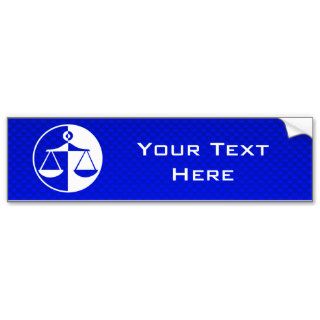Blue Justice Scales Bumper Stickers