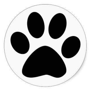 Animal Paw Print Shape Sticker