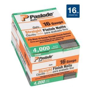 Paslode 2 in. x 16 Gauge Galvanized Straight Finish Nails (4,000 Pack) 650536