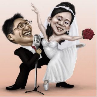 Wedding Caricature Acrylic Cut Outs