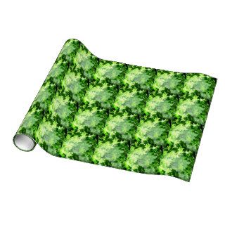 Green Leaves Wrapping Paper