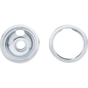 GE 6 in. Chrome Drip Pan with Trim Ring for GE and Hotpoint Ranges PM32X12001GDS