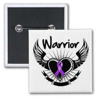 GIST Cancer Warrior Fighter Wings Button