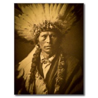 Apache Chief Garfield Indian Vintage Postcards