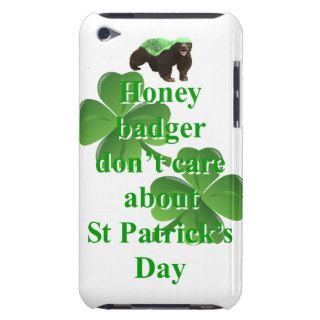 Honey badger don't care about St patrick's iPod Touch Case