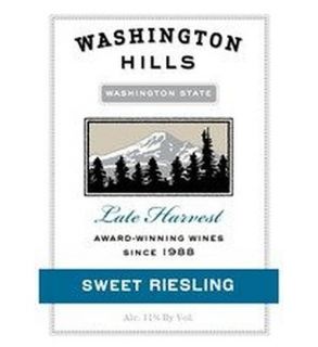 Washington Hills Riesling Late Harvest Sweet 2011 750ML Wine