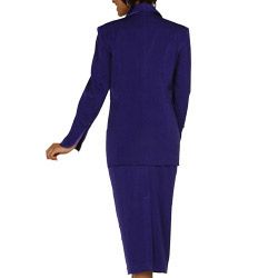 Divine Apparel Women's Plus Size Satin Trimmed Shawl Collar Skirt Suit Divine Apparel Skirt Suits
