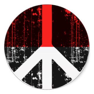 Peace In Indonesia Round Stickers