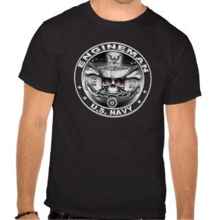 USN Engineman Skull EN Don't Tread Tee Shirt