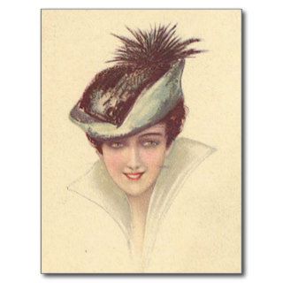 Vintage Antique Flappers, Portraits of Women, Post Card