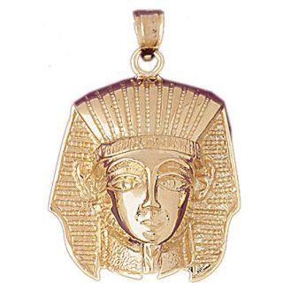 14K Yellow Gold King Tut Pendant Pendant Necklaces Jewelry