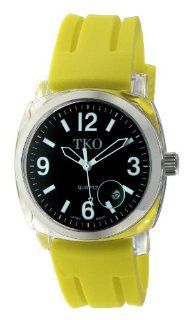 TKO ORLOGI Unisex TK508 BY Milano Plastic Case and Yellow Rubber Strap Watch Watches