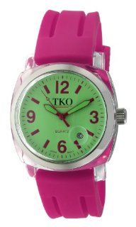 TKO ORLOGI Women's TK508 GF Milano Plastic Case and Fuchsia Rubber Strap Watch Watches