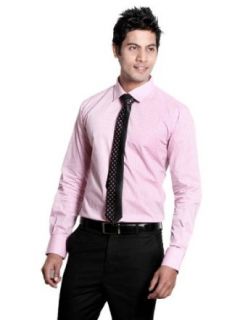 Genesis Men's Formal Checkered Pink 100% cotton Slim Shirt at  Mens Clothing store