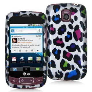 LG OPTIMUS T P509 2D COLORFUL LEOPARD PATTERN CASE Cell Phones & Accessories