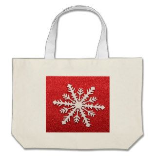 Silver Snowflake Canvas Bags