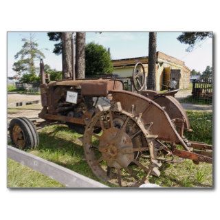 Antique Russian tractor Post Cards