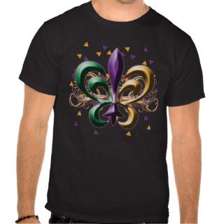 Mardi Gras Fleur de Lis Design T Shirts