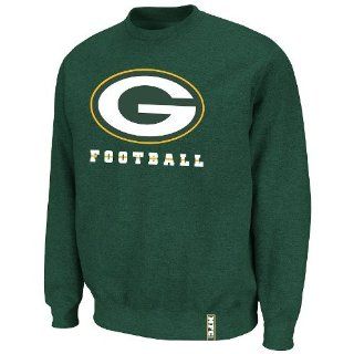 Green Bay Packers Majestic NFL Classic Heavyweight V Crew Sweatshirt   Green  Sports Fan Sweatshirts  Sports & Outdoors