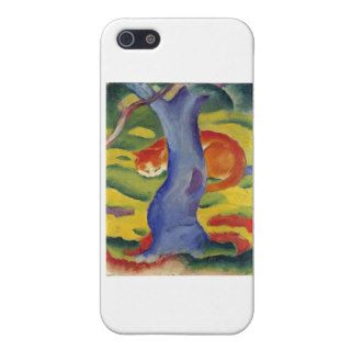 Cat Behind a Tree Artwork by Franz Marc iPhone 5 Cases