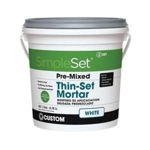 Custom Building Products SimpleSet White 1 gal. Pre Mixed Thin Set Mortar STTSW1