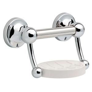 Delta Traditional Soap Dish 5 in. x 7/8 in. Concealed Screw Assist Bar in Polished Chrome DF701PC