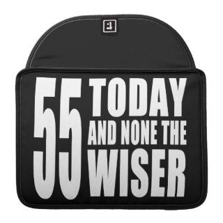 Funny 55th Birthdays  55 Today and None the Wiser Sleeve For MacBooks
