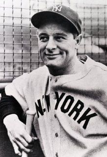 Lou Gehrig Poster, New York Yankees, First Base, Baseball Legend  Prints  