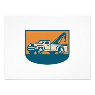 Vintage Tow Wrecker Pick up Truck Invites