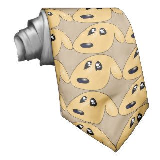 cute sad dog cartoon necktie