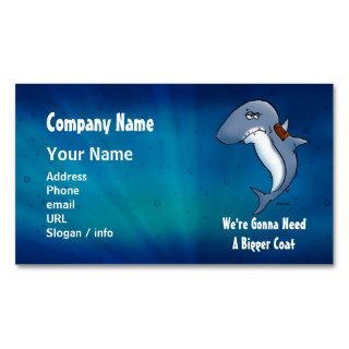Shark Needs Bigger Coat Cartoon Business Car Business Card Templates