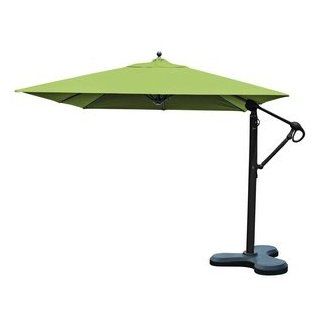 897 O   Galtech International   Cantilever   10' x 10' Square Easy Lift and Tilt Umbrella  Patio Umbrellas  Patio, Lawn & Garden