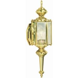 Design House Augusta Wall Mount Outdoor Solid Brass Uplight with Tail Piece DISCONTINUED 501874