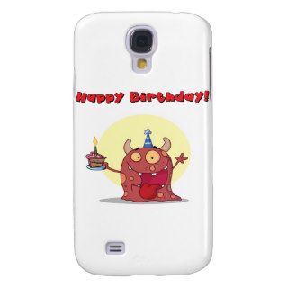 Red Monster Celebrates Birthday With Cake Galaxy S4 Cover