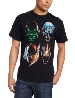 Marvel Men's 4 Marvel Faces T Shirt Clothing