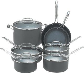 Cuisinart 66 12A Chef's Classic Nonstick Hard Anodized 12 Piece Cookware Set Kitchen & Dining