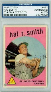 Hal R. Smith AUTO 1959 Topps #497 Cardinals Sports Collectibles