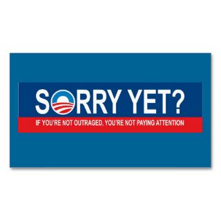 Sorry Yet? Anti Obama Business Cards