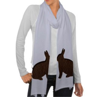 Leather Look Rabbit Scarves
