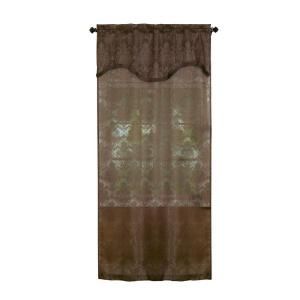 Achim Chocolate Dakota Panels with Attached Pleated Valance DKPN84CH12