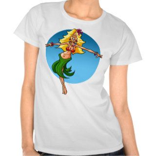Cartoon Hula Dancer T shirts