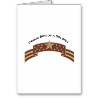 Proud Son, Stars & Stripes Scroll©, Desert Greeting Card