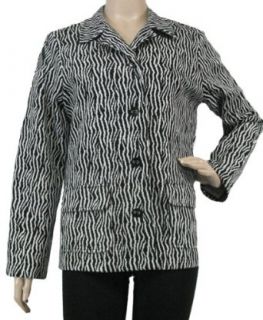 Women's Abstract Texture Jacquard Jacket in Black by Alfred Dunner   20