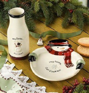 Santa Cookie Plate and Milk Bottle Bake Shop Holiday Collection  